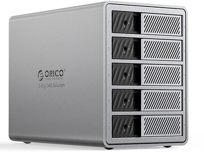 Miniatura produktu: Macierz dyskowa Orico 9858T3 5 Big DAS Solution ProThunder z Thunderbolt 3 na 5 dysków 2,5"/3.5" SATA HDD/SSD - szara