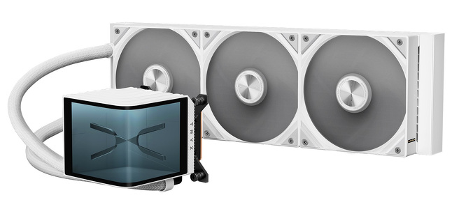 Miniatura produktu: Chłodzenie wodne Tryx Panorama v2 360mm White wyświetlacz 3D AMOLED (L-P360N-DS3M-G1W)