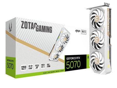 Miniatura produktu: ZOTAC GeForce RTX 5070 12GB AMP White Edition GDDR6 DLSS 4