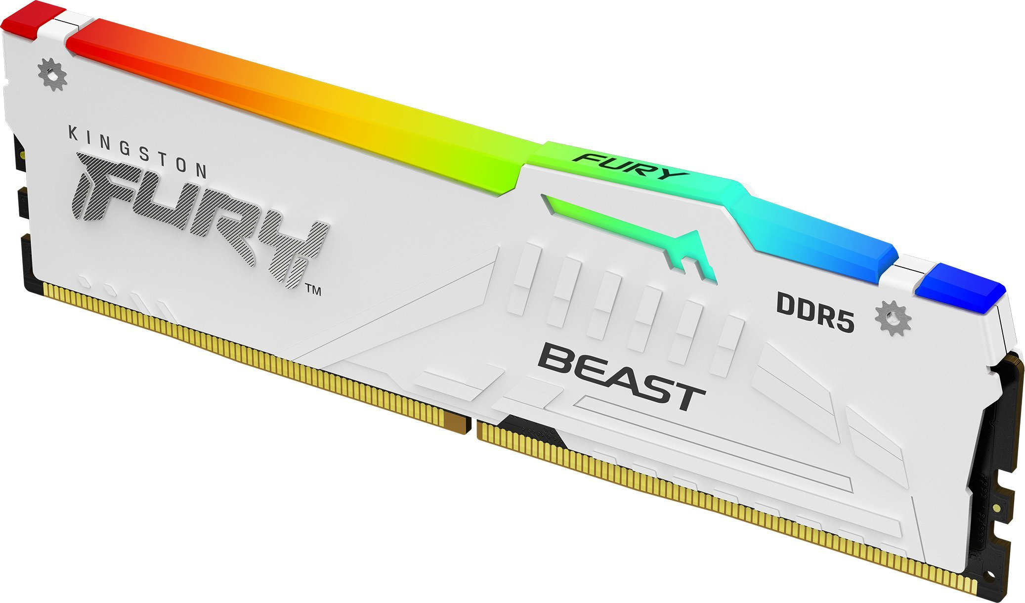 Pamięć Kingston FURY Beast RGB White 64GB (2x32GB) DDR5 6000 CL30 XMP KF560C30BWAK2-64