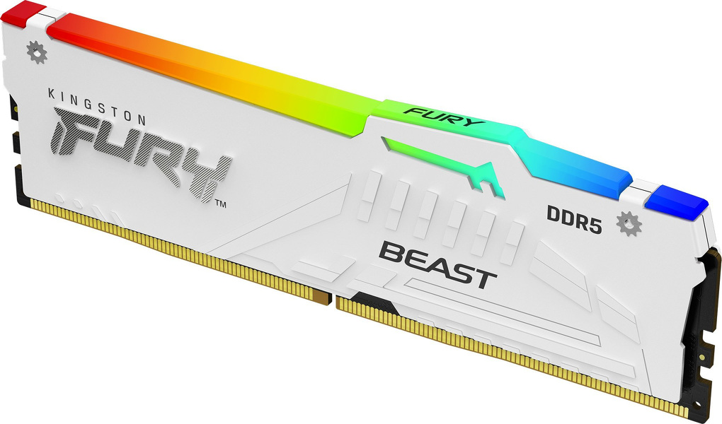 Zdjęcie produktu: Pamięć Kingston FURY Beast RGB White 64GB (2x32GB) DDR5 6000 CL30 XMP KF560C30BWAK2-64
