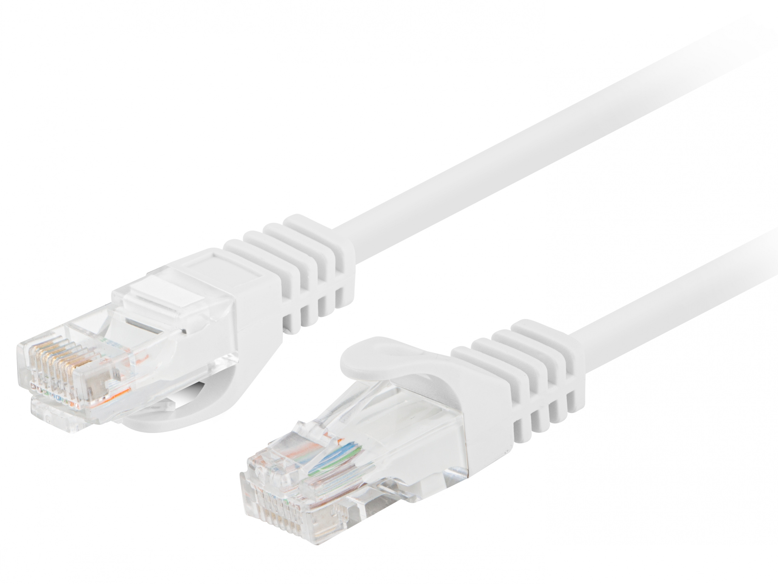 Kabel Lanberg RJ45 Patch cord Kat.6 UTP 0.25m Biały Fluke Passed 10-Pack