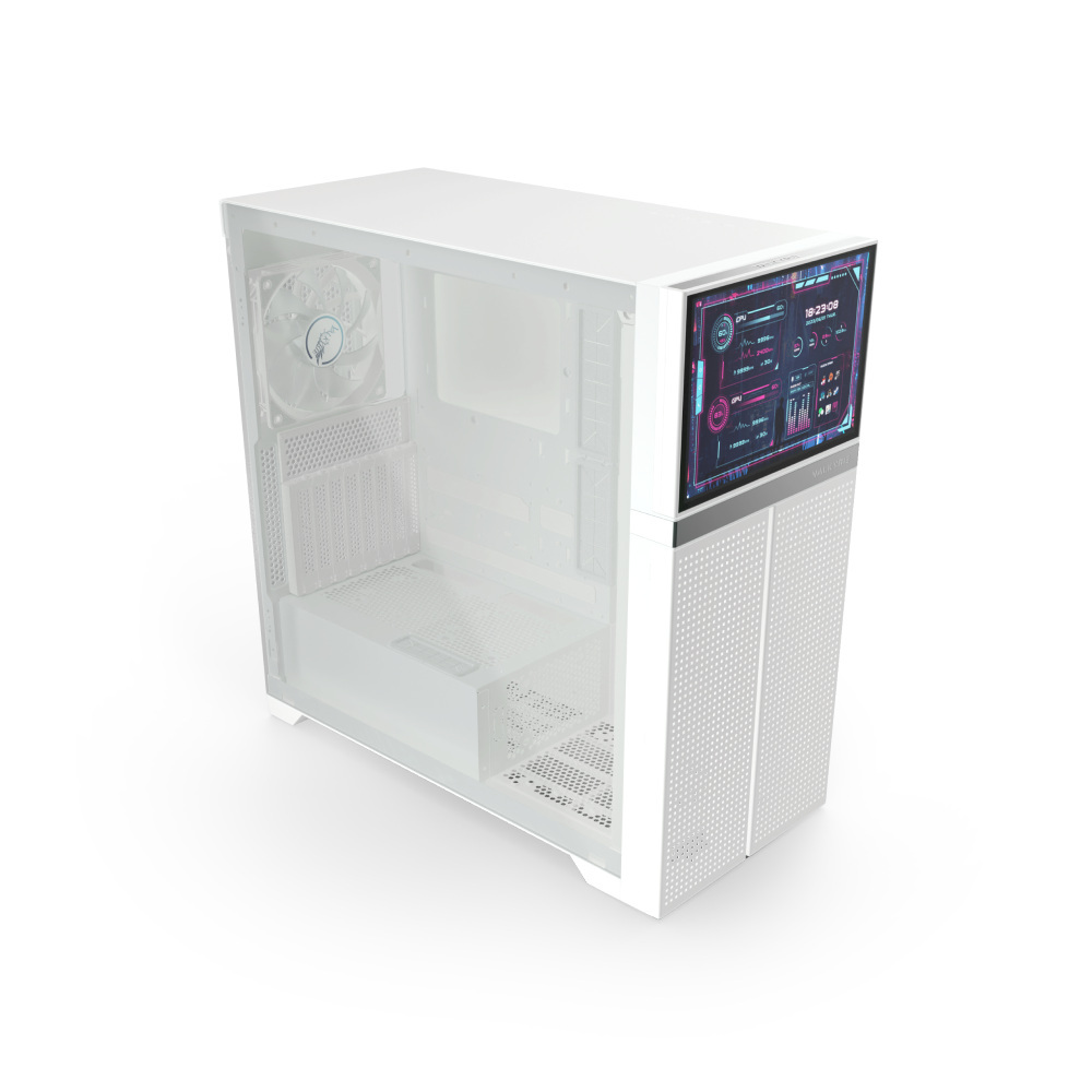 Obudowa komputerowa Valkyrie VK02 LCD White (VK-CASE02LCDW)