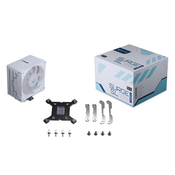 Zdjęcie produktu: Chłodzenie CPU Valkyrie Surge SL125 White (VK-SUR125W) Zdjęcie produktu: Chłodzenie CPU Valkyrie Surge SL125 White (VK-SUR125W)