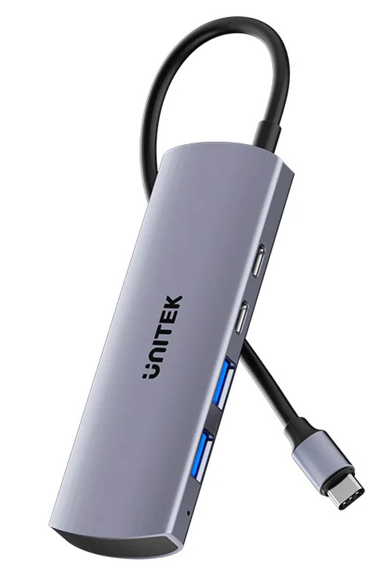 Unitek HUB 4w1 USB-C 10 Gbps, 2x USB-A i 2x USB-C (H1112DGY01)