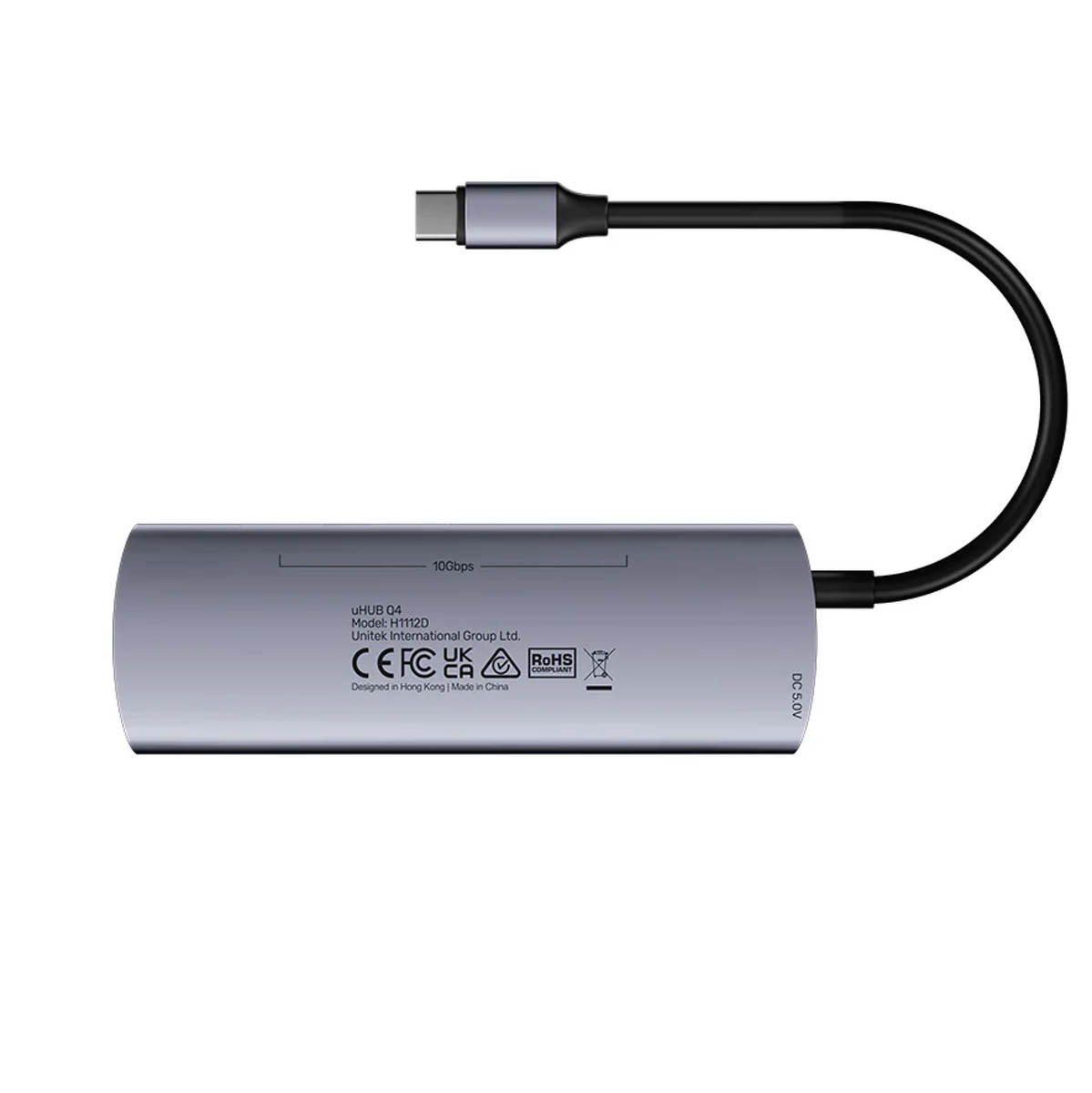 Unitek HUB 4w1 USB-C 10 Gbps, 2x USB-A i 2x USB-C (H1112DGY01)