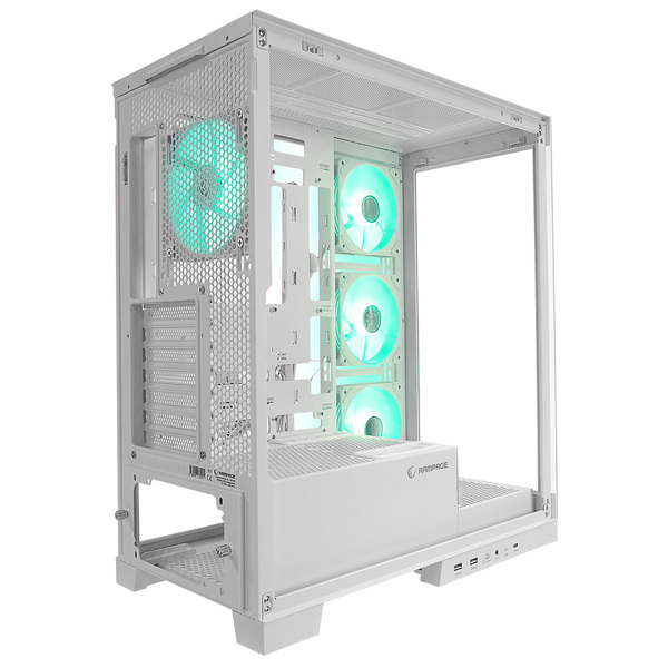 Zdjęcie produktu: Obudowa do komputera Rampage Hydra V2 akwarium 4x wentylator ARGB biała Zdjęcie produktu: Obudowa do komputera Rampage Hydra V2 akwarium 4x wentylator ARGB biała