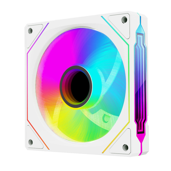 Zdjęcie produktu: Wentylator Rampage do obudowy 120MM 1800RPM Infinite loop ARGB biały PWM