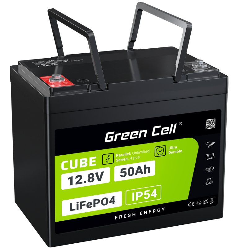 Green Cell CUBE Akumulator LiFePO4 50Ah 12.8V 640Wh Green Cell CUBE Akumulator LiFePO4 50Ah 12.8V 640Wh