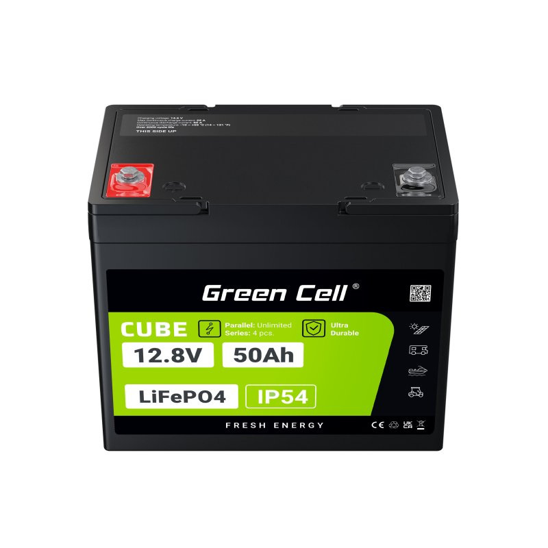 Green Cell CUBE Akumulator LiFePO4 50Ah 12.8V 640Wh Green Cell CUBE Akumulator LiFePO4 50Ah 12.8V 640Wh