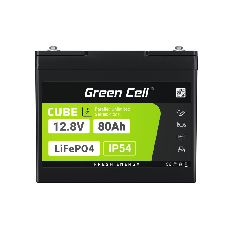 Green Cell CUBE Akumulator LiFePO4 80Ah 12.8V 1024Wh