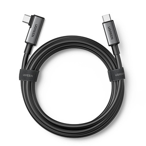 Miniatura produktu: Kabel przewód USB Typ-C do Typ-C 500cm Ugreen US551 kątowy PD 60W 3A 5Gb/s 5m - czarny