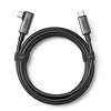 Miniatura zdjęcia: Kabel przewód USB Typ-C do Typ-C 500cm Ugreen US551 kątowy PD 60W 3A 5Gb/s 5m - czarny