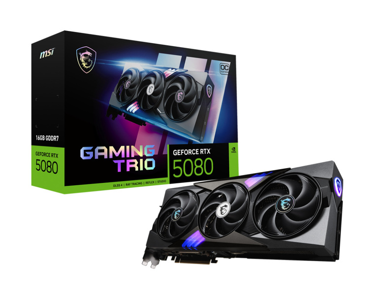 Zdjęcie produktu: MSI GeForce RTX 5080 GAMING TRIO OC 16GB GDDR7 DLSS 4 Zdjęcie produktu: MSI GeForce RTX 5080 GAMING TRIO OC 16GB GDDR7 DLSS 4