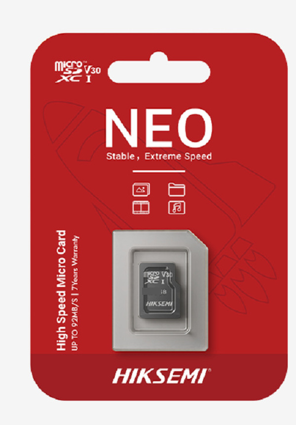 Zdjęcie produktu: Karta pamięci microSDXC HIKSEMI NEO HS-TF-C1(STD) 256GB 92/50 MB/s Class 10 U1 TLC V30