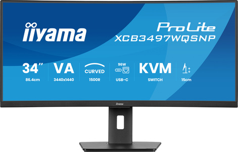 Miniatura produktu: Monitor IIyama XCB3497WQSNP-B1 34" UWQHD VA 100Hz