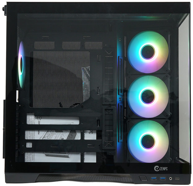 Zdjęcie produktu: Obudowa do komputera ZENPC Cube Black 4x Fander P12 PWM PST ARGB Zdjęcie produktu: Obudowa do komputera ZENPC Cube Black 4x Fander P12 PWM PST ARGB