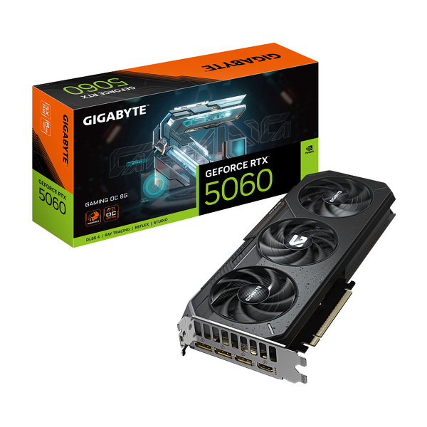 Zdjęcie produktu: Gigabyte GeForce RTX 5060 GAMING OC 8GB GDDR7 DLSS 4 (GV-N5060GAMING OC-8GD)