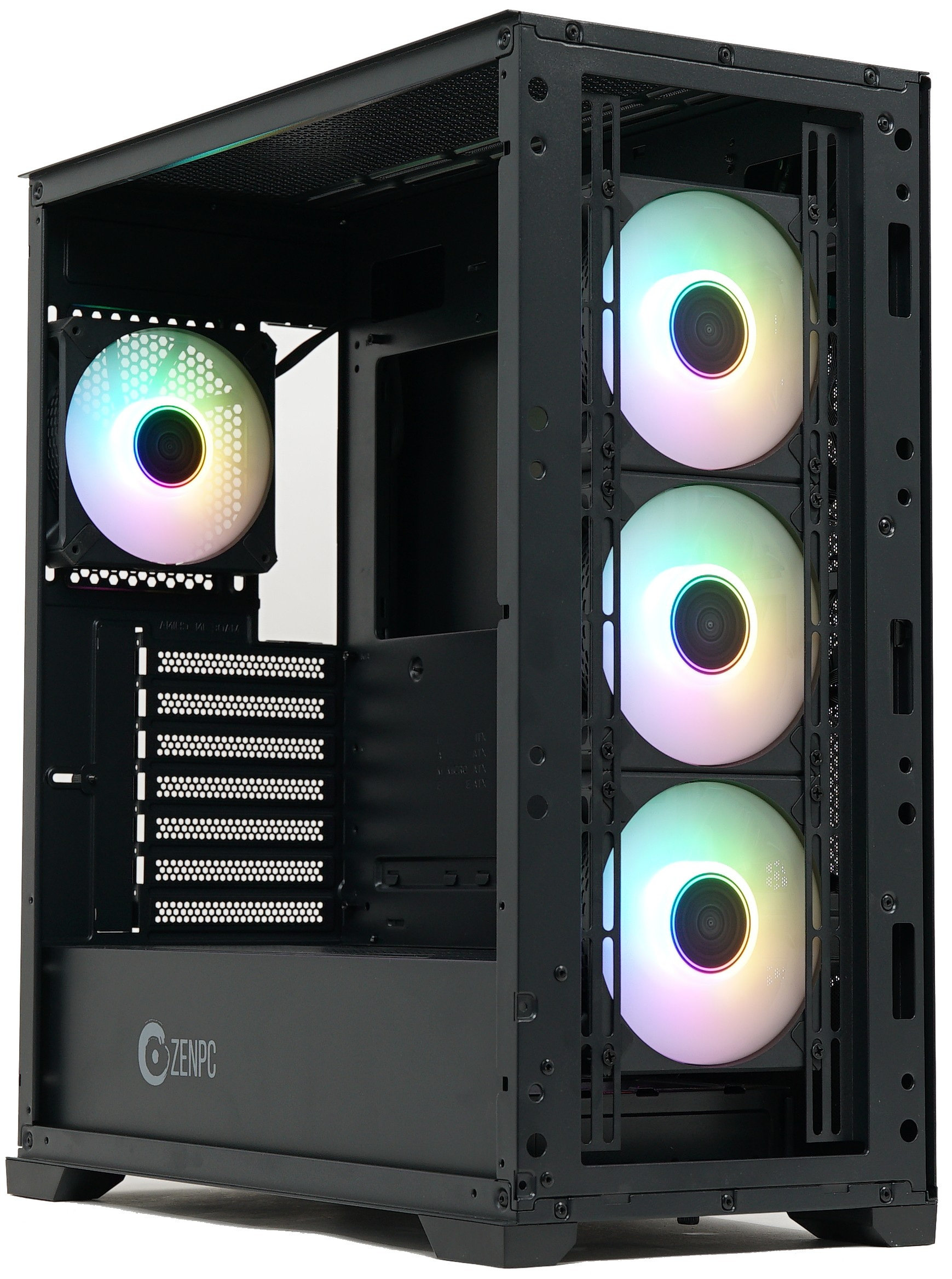 Obudowa do komputera ZENPC Apex TG Black 4x Fander P12 PWM PST ARGB