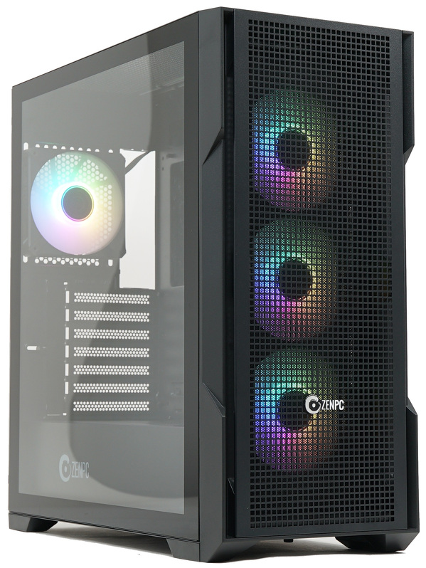 Zdjęcie produktu: Obudowa do komputera ZENPC Apex TG Black 4x Fander P12 PWM PST ARGB