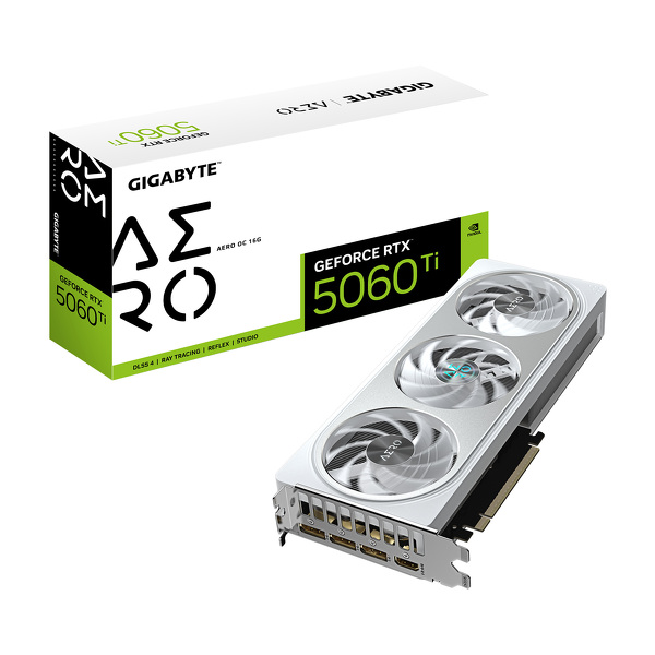 Zdjęcie produktu: Gigabyte GeForce RTX 5060 Ti AERO OC 16GB GDDR7 DLSS 4 (GV-N506TAERO OC-16GD) Zdjęcie produktu: Gigabyte GeForce RTX 5060 Ti AERO OC 16GB GDDR7 DLSS 4 (GV-N506TAERO OC-16GD)