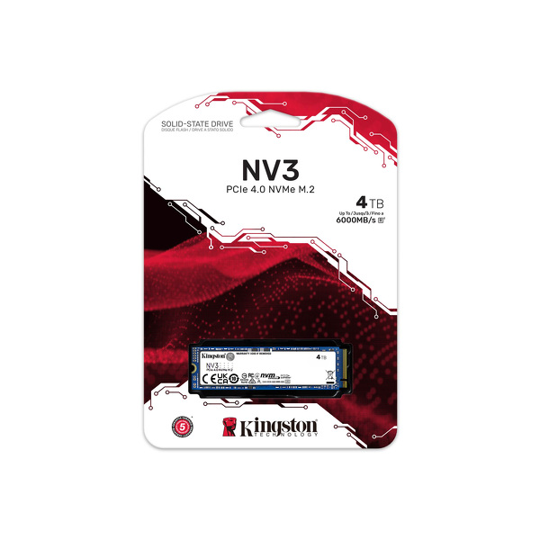 Zdjęcie produktu: Dysk Kingston SSD NV3 4TB M.2 PCIe NVMe Gen4 SNV3S/4000G Zdjęcie produktu: Dysk Kingston SSD NV3 4TB M.2 PCIe NVMe Gen4 SNV3S/4000G