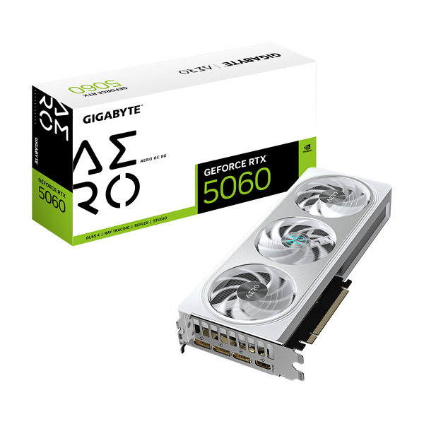Zdjęcie produktu: Gigabyte GeForce RTX 5060 AERO OC 8GB GDDR7 DLSS 4 (GV-N5060AERO OC-8GD)