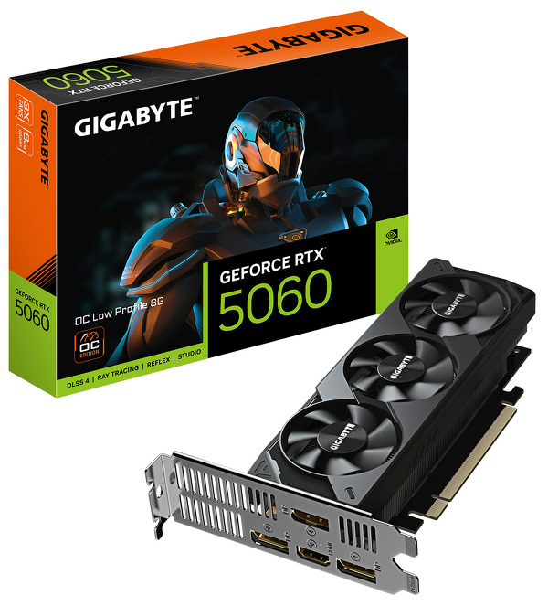 Zdjęcie produktu: Gigabyte GeForce RTX 5060 OC Low Profile 8GB GDDR7 DLSS 4 (GV-N5060OC-8GL)