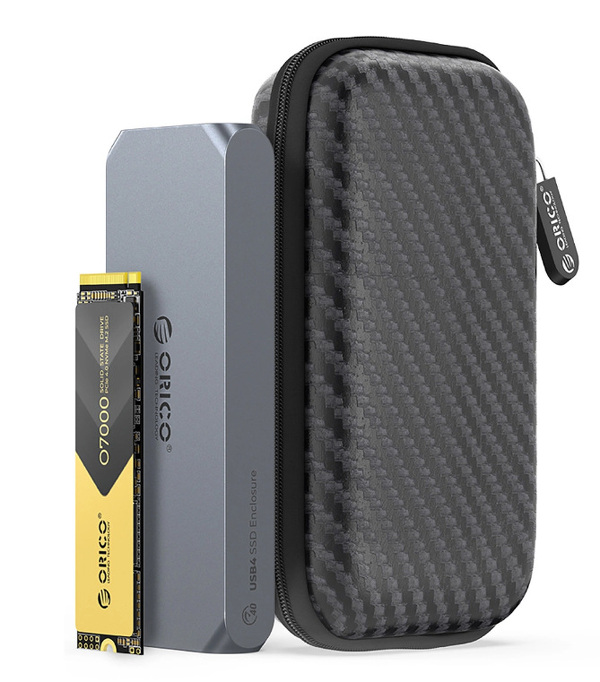 Zdjęcie produktu: Etui na dysk zewnętrzny M.2 ORICO - czarne falowane (M2PH04)