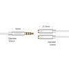 Miniatura zdjęcia: Rozdzielacz audio AUX UGREEN kabel mini jack 3,5mm (męski) do słuchawki + mikrofon (żeńskie), 20cm czarny (AV192 50254)