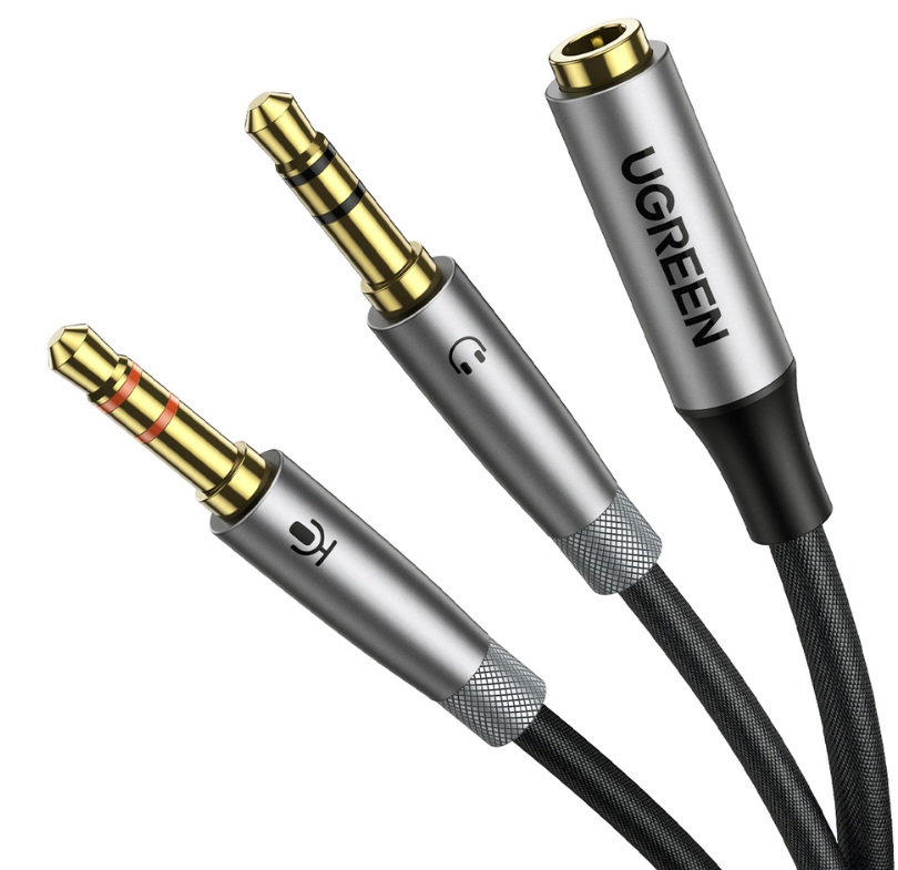 Rozdzielacz audio UGREEN AV193 AUX słuchawki+mikrofon AV193 Rozdzielacz audio UGREEN AV193 AUX słuchawki+mikrofon AV193