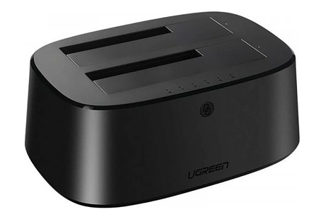 Miniatura produktu: Stacja dokująca na 2 x dysk 2,5"/3,5" HDD/SSD Ugreen CM198 50857 z USB 3.0 - czarna
