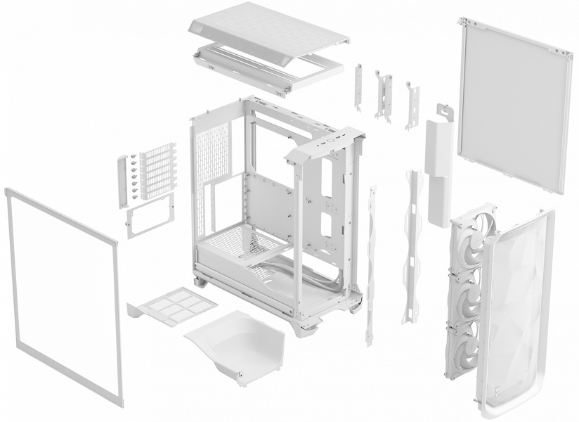 Zdjęcie produktu: Obudowa do komputera Fractal Design Meshify 3 White TG Clear Tint (FD-C-MES3A-04)