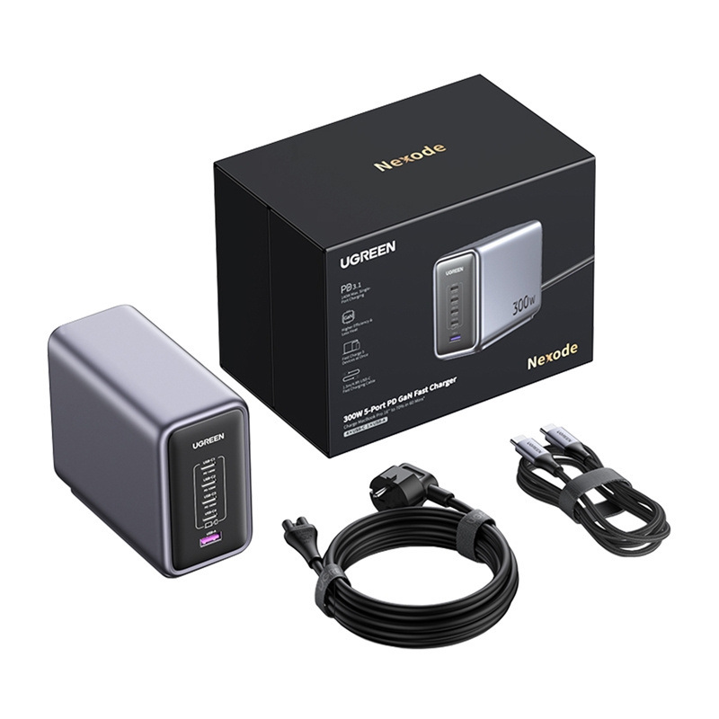 Ładowarka sieciowa Ugreen CD333 Nexode, USB + 4x USB-C 300W