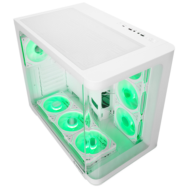 Zdjęcie produktu: Obudowa do komputera Rampage Loopy akwarium 7x wentylator ARGB Infinity HUB biała Zdjęcie produktu: Obudowa do komputera Rampage Loopy akwarium 7x wentylator ARGB Infinity HUB biała