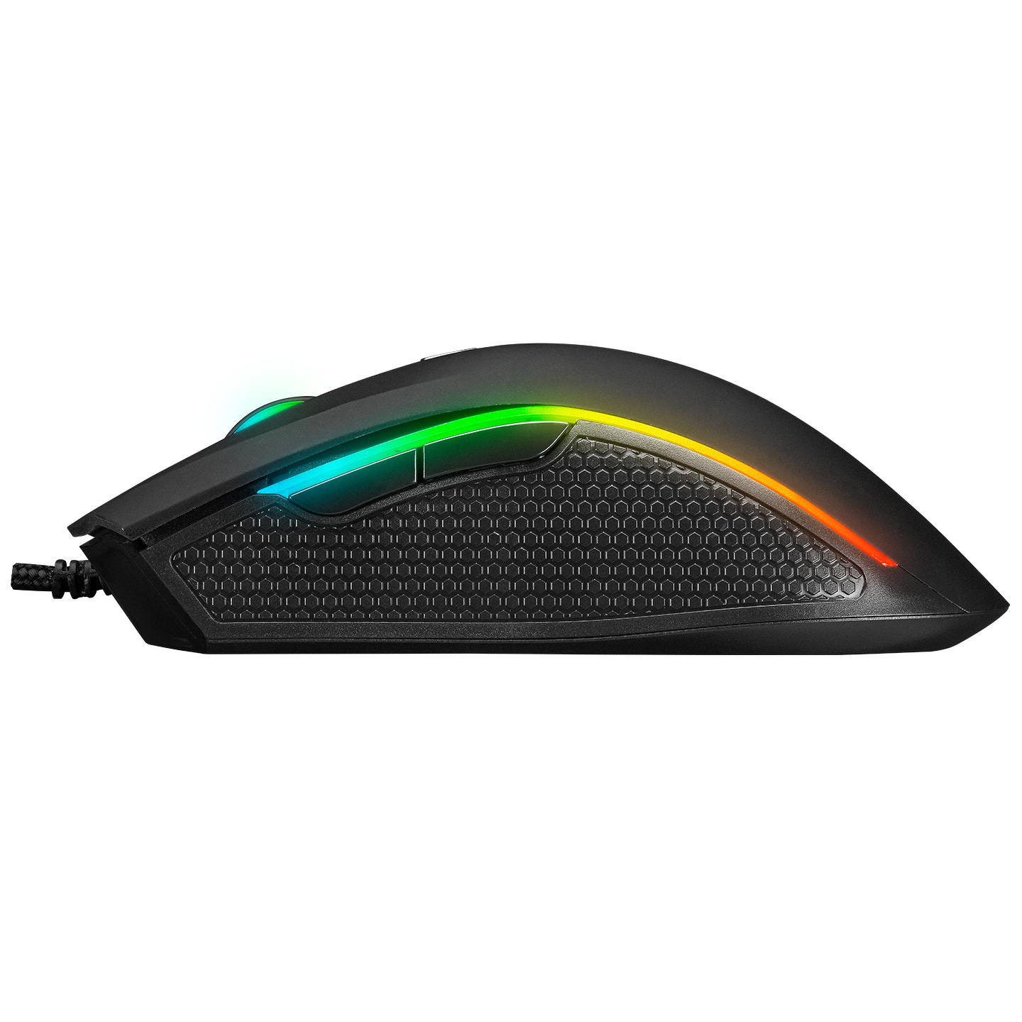 Mysz przewodowa Rampage SMX-R44V2 gamingowa 12800 DPI RGB LED 1K Hz HUANO Makro czarna