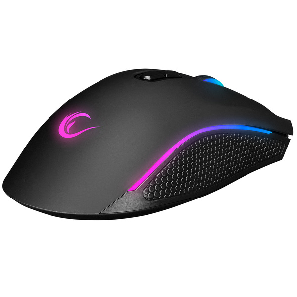 Zdjęcie produktu: Mysz przewodowa Rampage SMX-R44V2 gamingowa 12800 DPI RGB LED 1K Hz HUANO Makro czarna