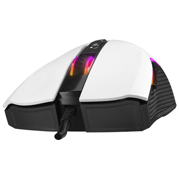 Zdjęcie produktu: Mysz przewodowa Rampage SMX-R44V2 gamingowa 12800 DPI RGB LED 1K Hz HUANO Makro biała