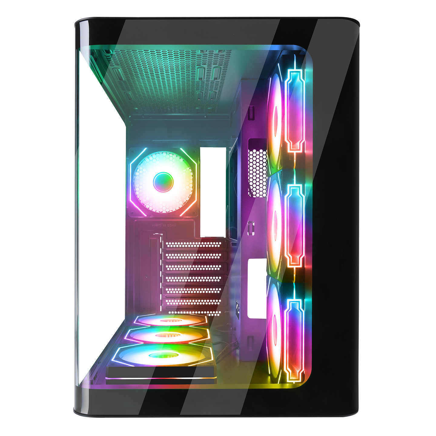 Obudowa do komputera Rampage Loopy akwarium 7x wentylator ARGB Infinity HUB czarna