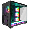 Miniatura zdjęcia: Obudowa do komputera Rampage Loopy akwarium 7x wentylator ARGB Infinity HUB czarna
