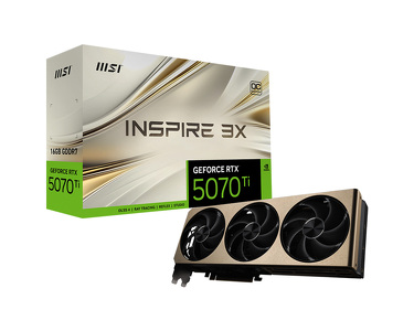 Miniatura produktu: MSI GeForce RTX 5070 Ti INSPIRE 3X OC PLUS 16GB GDDR7 DLSS 4