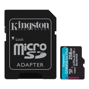 Miniatura produktu: Karta Kingston Canvas Go Plus microSDXC 256GB Class U3 V30 + adapter SDCG4/256GB