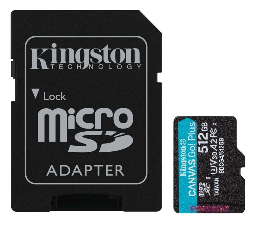 Karta Kingston Canvas Go Plus microSDXC 512GB Class U3 V30 + adapter SDCG4/512GB