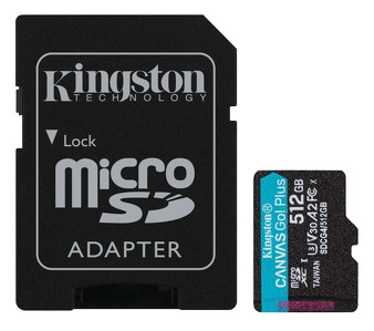 Miniatura produktu: Karta Kingston Canvas Go Plus microSDXC 512GB Class U3 V30 + adapter SDCG4/512GB
