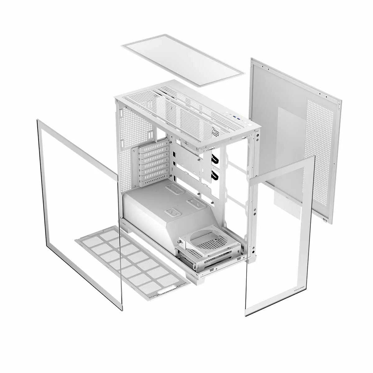 Obudowa komputerowa Volcano Stellar ARGB NF Biała
