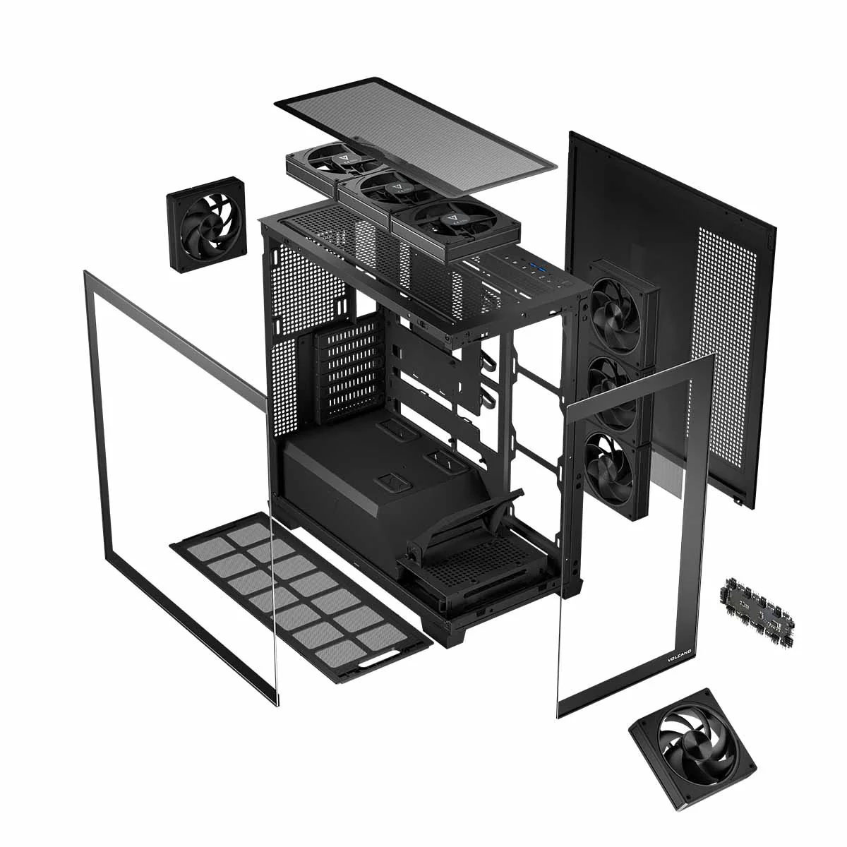 Obudowa komputerowa Volcano Stellar ARGB 8F Czarna Obudowa komputerowa Volcano Stellar ARGB 8F Czarna