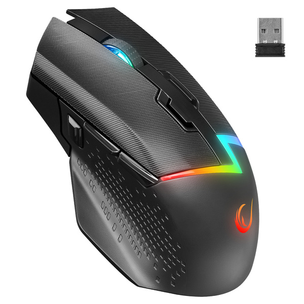 Zdjęcie produktu: Mysz bezprzewodowa Rampage DROP M3 1000DPI RGB LED czarna