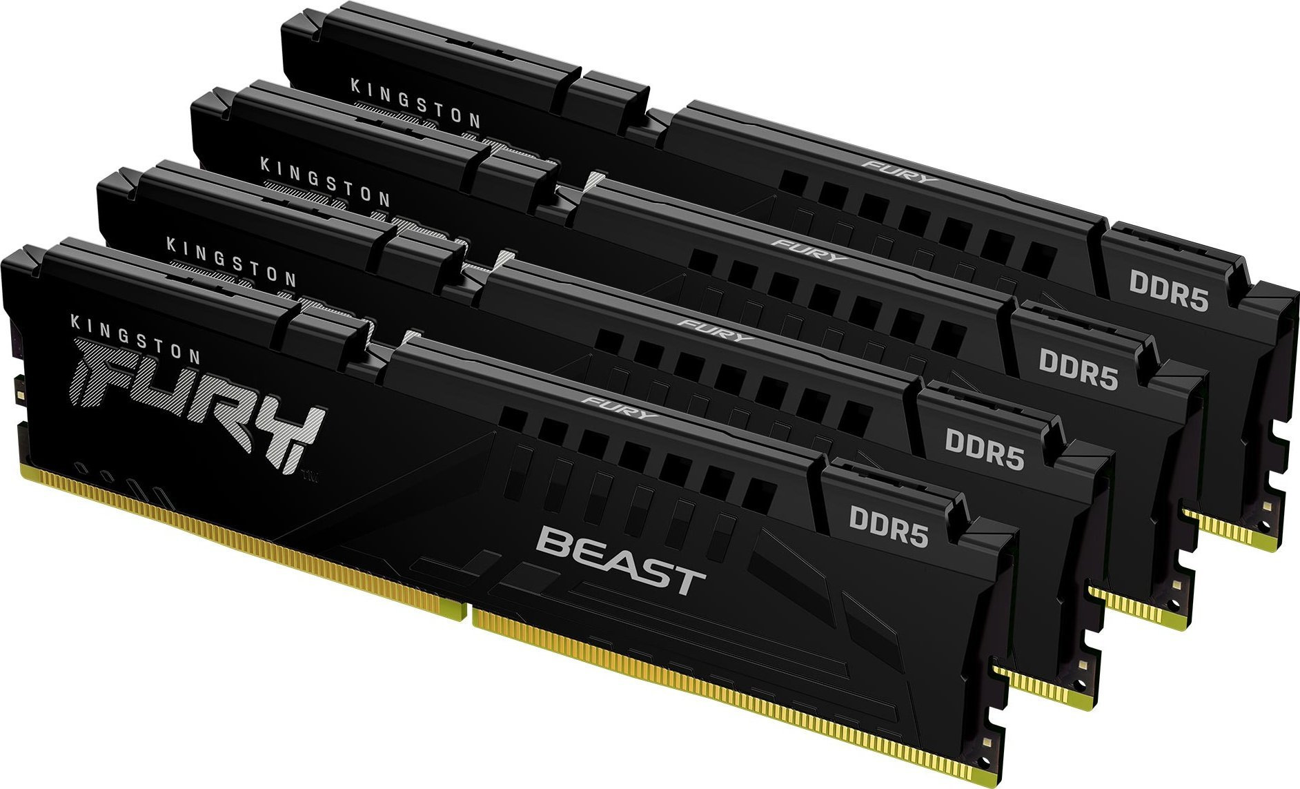 Pamięć Kingston FURY Beast Black 128GB (4x32GB) DDR5 5200 CL40 KF552C40BBK4-128 Pamięć Kingston FURY Beast Black 128GB (4x32GB) DDR5 5200 CL40 KF552C40BBK4-128