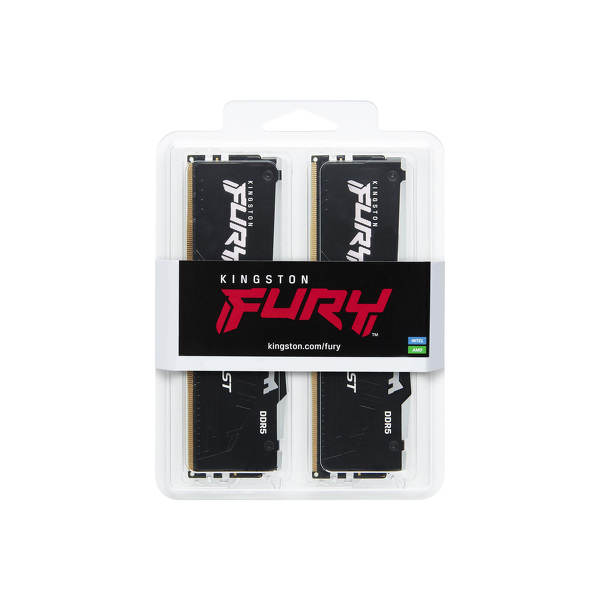 Zdjęcie produktu: Pamięć Kingston FURY Beast RGB Black 64GB (2x32GB) DDR5 6000 CL30 XMP KF560C30BBAK2-64