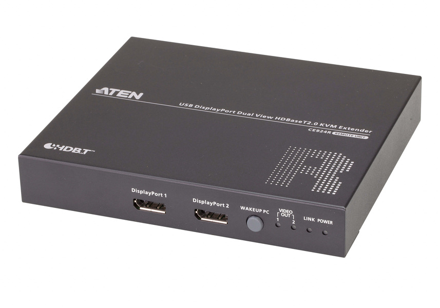 Zdjęcie produktu: ATEN Extender KVM CE924-AT-G USB DisplayPort Dual View HDBaseT 2.0